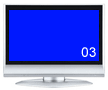 Figure depicting TV with blue screen